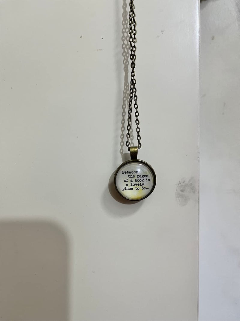 Legendary Between The Pages of a Book - Lovely Place to Be - Gift for Book Lover - Reading Pendant - Image 5